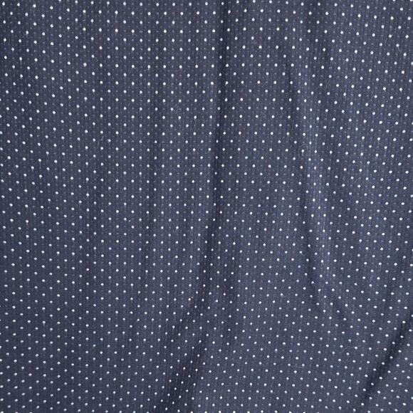 NIMI Button Down Shirt Men M Navy White Polka Dot 100% Cotton Long Sleeve Preppy - Picture 6 of 10